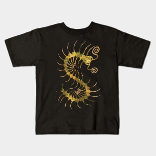 Electric Yellow Centipede Kids T-Shirt